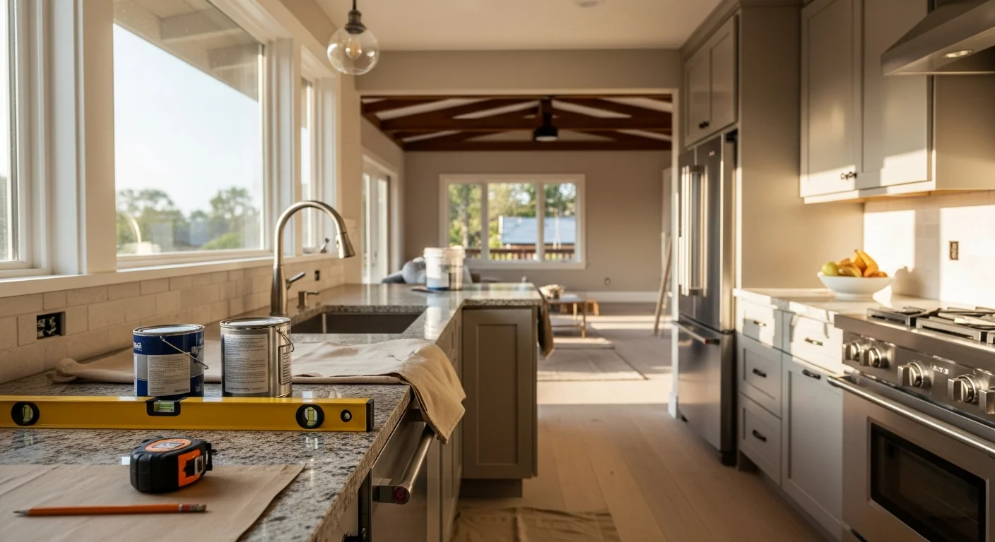 General contractor team working on a home remodeling project in San Diego